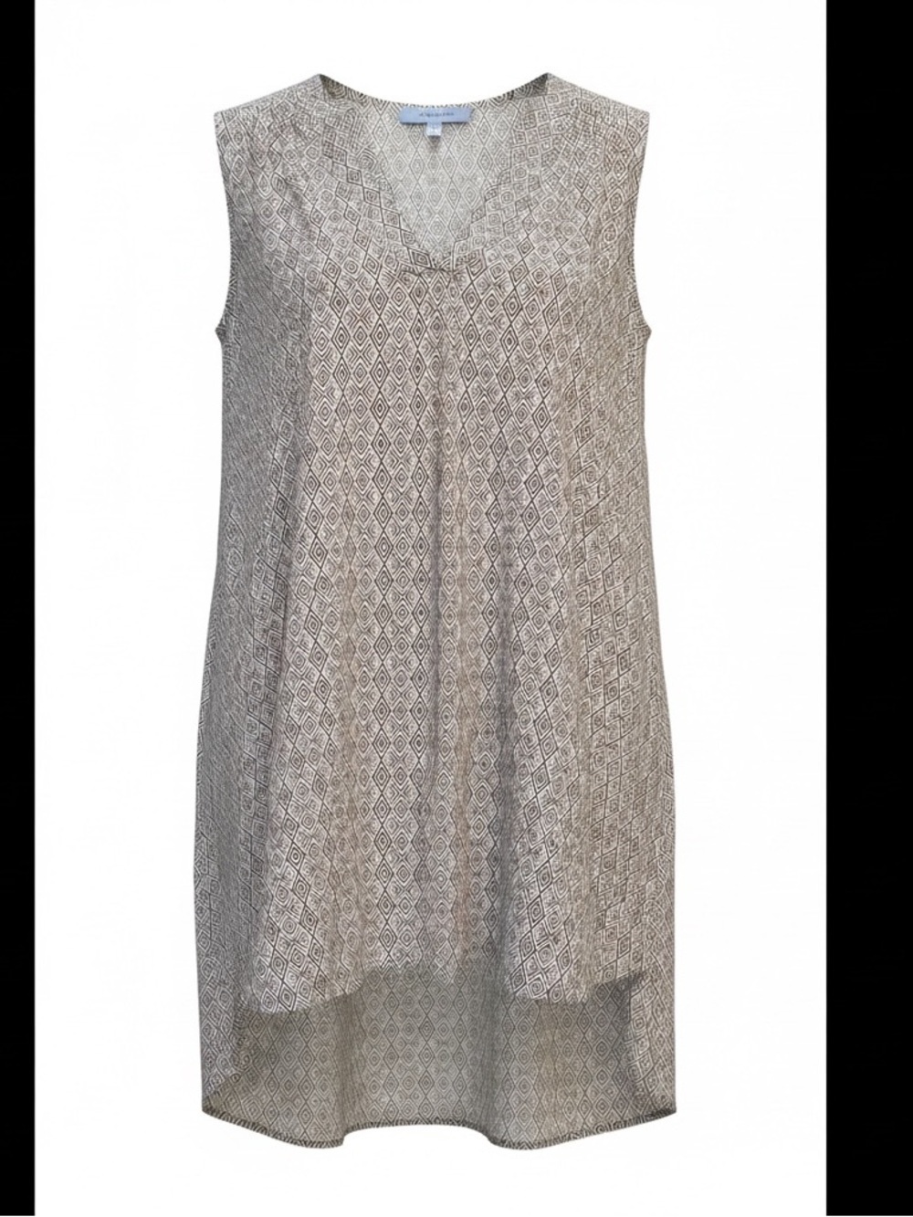 Violet B Black & White Geometric Tunic/Dress-VNeck-Size 2X NWT